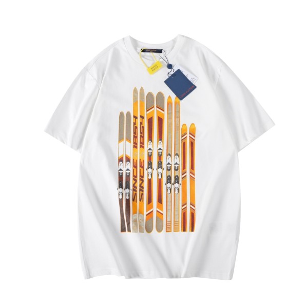 Louis Vuitton vintage snowboard logo short sleeve T-shirt 01.13