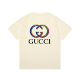 Gucci Snake Year Limited Edition Double G Letter Print Short Sleeve T-shirt Off-white 01.13