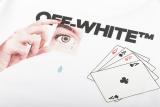 OFF-WHITE Playing Cards Logo Printed Short Sleeve T-Shirt White 01.13