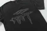Balenciaga 25ss melted letter print short-sleeved T-shirt Black 25218