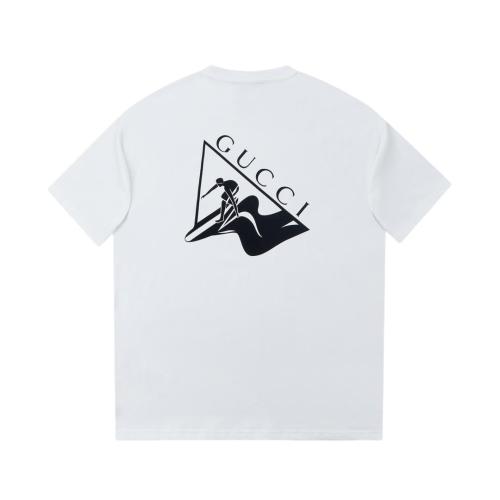 Gucci 24ss surf print short-sleeved T-shirt White 25306
