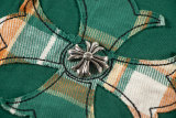 Chrome Hearts 24ss embroidered patch horseshoe short-sleeved T-shirt Green 25306