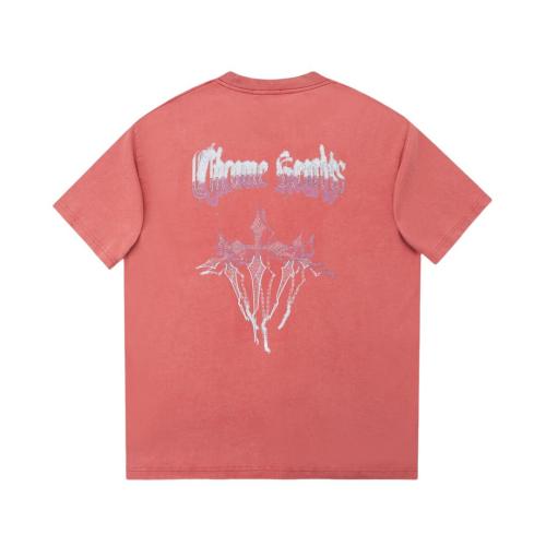 Chrome Hearts 24ss Lightning Diamond Short Sleeve T-shirt Orange 25306