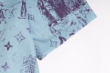 Louis Vuitton 24ss retro hand-painted print suit shirt olive green 25306