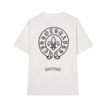Chrome Hearts 24ss printed diamond horseshoe short-sleeved T-shirt White 25306