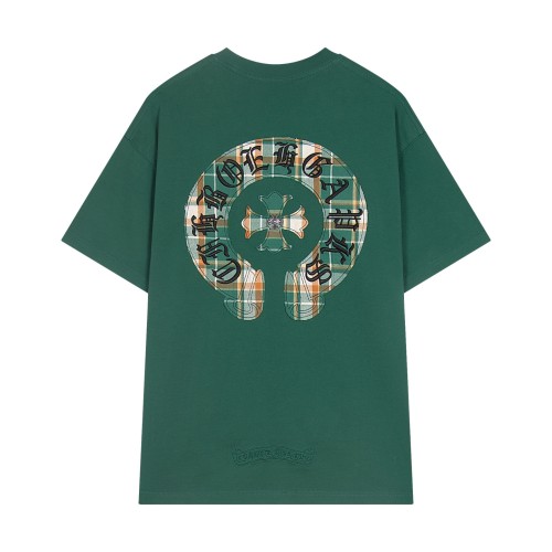 Chrome Hearts 24ss embroidered patch horseshoe short-sleeved T-shirt Green 25306
