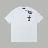 Chrome Hearts 24ss Silicone Printed Diamond Cross Short Sleeve T-shirt White 25306