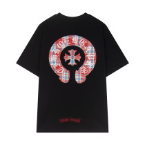 Chrome Hearts 24ss embroidered patch horseshoe short-sleeved T-shirt Black 25306