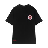 Chrome Hearts 24ss embroidered patch horseshoe short-sleeved T-shirt Black 25306