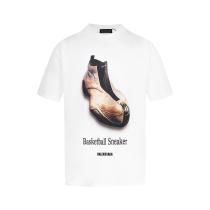 Balenciaga Add to Cart Shoes Print Short Sleeve T-shirt White 25313