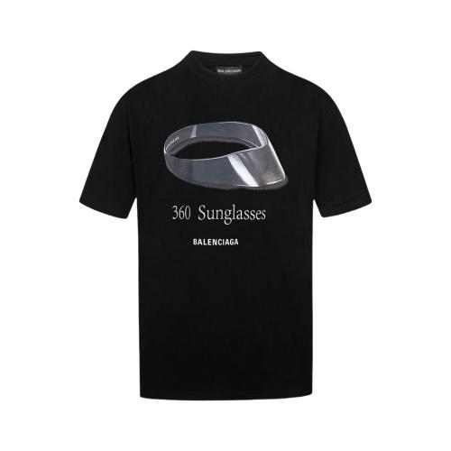 Balenciaga Sunglasses Print Short Sleeve T-shirt Black 25313