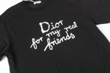 Dior handwritten signature short-sleeved T-shirt Black 25313