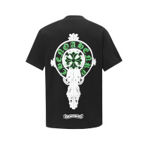 Chrome Hearts Early Spring New Cross Foam Short Sleeve T-shirt Black 25313