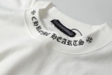 Chrome collar Sanskrit logo pocket short sleeve T-shirt White 25313