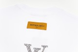 Louis Vuitton hand-applied diamond logo print short-sleeved T-shirt White 25320