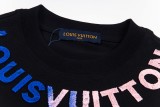 Louis Vuitton employee-exclusive gradient embroidered short-sleeved T-shirt Black 25320