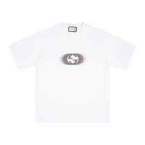 Gucci overlapping logo print short-sleeved T-shirt White 25320