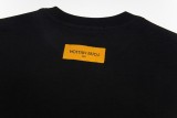 Louis Vuitton hand-painted smiley face print short-sleeved T-shirt Black 25320