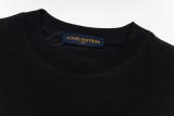 Louis Vuitton hand-painted smiley face print short-sleeved T-shirt Black 25320
