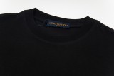 Louis Vuitton hand-applied diamond logo print short-sleeved T-shirt Black 25320