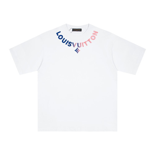 Louis Vuitton employee-exclusive gradient embroidered short-sleeved T-shirt White 25320