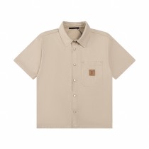 Louis Vuitton 25SS catwalk denim short-sleeved shirt light brown 25320