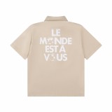 Louis Vuitton 25SS catwalk denim short-sleeved shirt light brown 25320