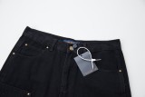 Louis Vuitton Heavy Washed Denim Shorts Black 25327