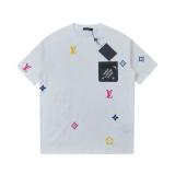 Louis Vuitton all-over printed pocket zipper short-sleeved T-shirt White 25327