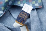 Louis Vuitton checkered mosaic denim short-sleeved shirt 25327