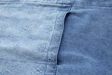 Louis Vuitton Heavy Washed Denim Shirt Blue 25327