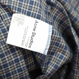 Acne Studios patchwork plaid long-sleeved shirt 25403