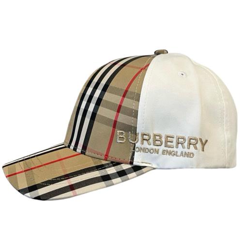Burberry Classic Floral Embroidered Logo Baseball White 250414