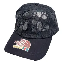 Gucci X The North Face hollow pattern baseball Hats Black 250424
