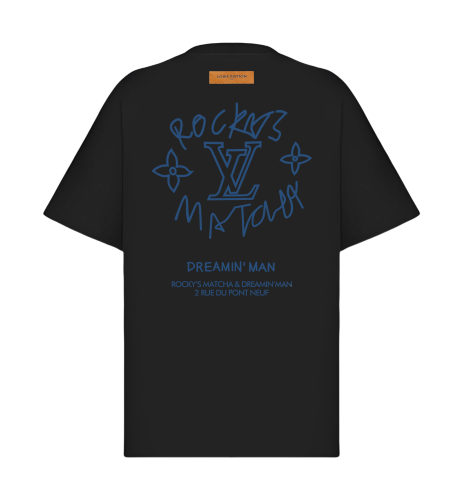 Louis Vuitton X Pharrell Williams co-branded logo short-sleeved T-shirt Black 25424