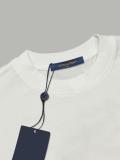 Louis Vuitton hand-painted line painting logo short-sleeved T-shirt White 25424
