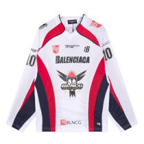 Balenciaga Sports Mesh Jersey Long Sleeve Jersey White 25424
