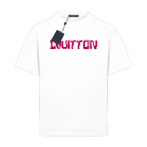 Louis Vuitton show-piece pixel logo short-sleeved T-shirt White 25424