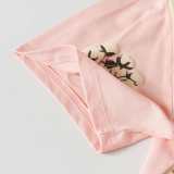 Denim Tears Classic Kapok logo short-sleeved T-shirt pink 25509