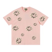 Denim Tears Classic Kapok logo short-sleeved T-shirt pink 25509