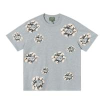 Denim Tears Classic Kapok logo short-sleeved T-shirt Grey 25509