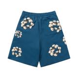 Denim Tears Classic Kapok logo Shorts Blue 25509