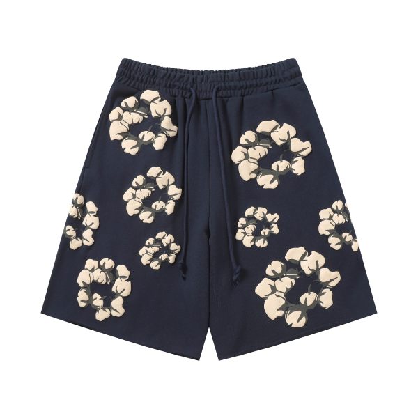 Denim Tears Classic Kapok logo Shorts Navy Blue 25509