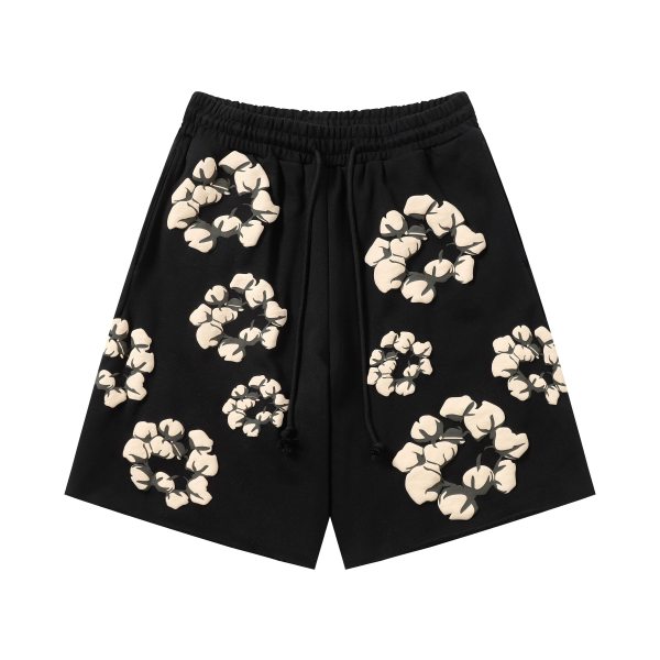 Denim Tears Classic Kapok logo Shorts Black 25509