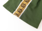 Gucci reflective stripes on the sides shorts Green 25429