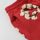 Denim Tears Classic Kapok logo Shorts Red 25509