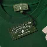 Denim Tears Classic Kapok logo short-sleeved T-shirt Green 25509