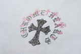 Chrome Hearts Diamond cross logo lettering print short-sleeved T-shirt White 25529