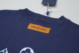Louis Vuitton Silicone hot stamping design letter logo short sleeve T-shirt Blue 25529