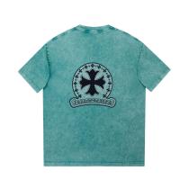 Chrome Hearts Diamond Sanskrit letter logo short-sleeved T-shirt Green 25529